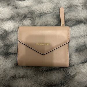 Michael Kors Pink tri fold wallet monogrammed